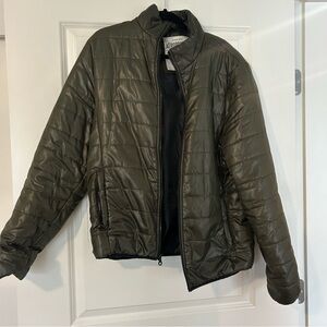 Aeropostale Men's Dark Green Puffer Jacket